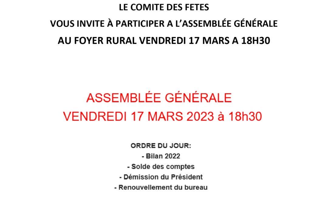 AG COMITE DES FETES