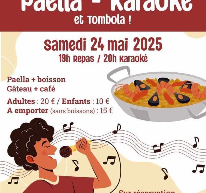 Paella Karaoké et Tombola samedi 24 mai 2025