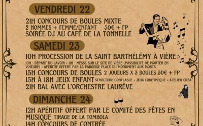 Fête votive du vendredi 22 au lundi 26 Août