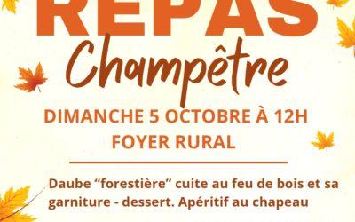 Repas champêtre _ 5 octobre 2025 _ organisé par le Comité des fêtes