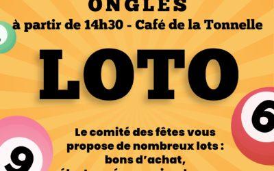 Loto organisé par le Comité des Fêtes le dimanche 22 février 2026 à 14h30
