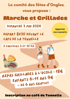 Marche et Grillades Dimanche 3 mai